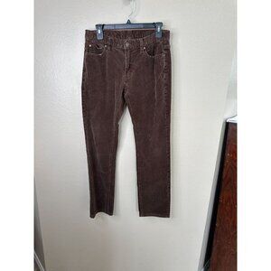 Active Mens Brown Corduroy Pants 30 excursion zipper straight leg